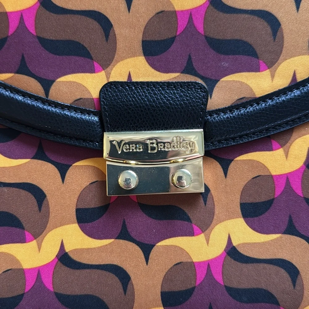 Vera Bradley Lydia structured mod print‎ satchel crossbody mini briefcase NWOT
